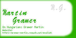 martin gramer business card